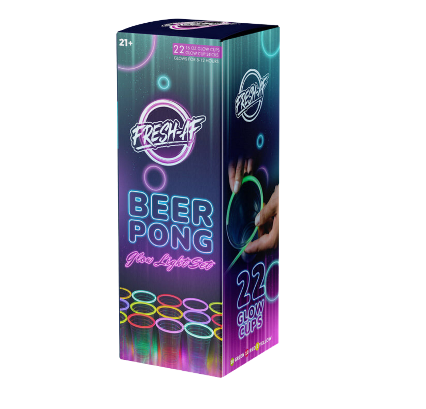 Beer Pong glow in the dark set